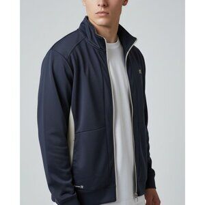 Russell Mens Dri-Power 360 Navy Full-Zip Jacket M 100% Polyester Lightweight Ath